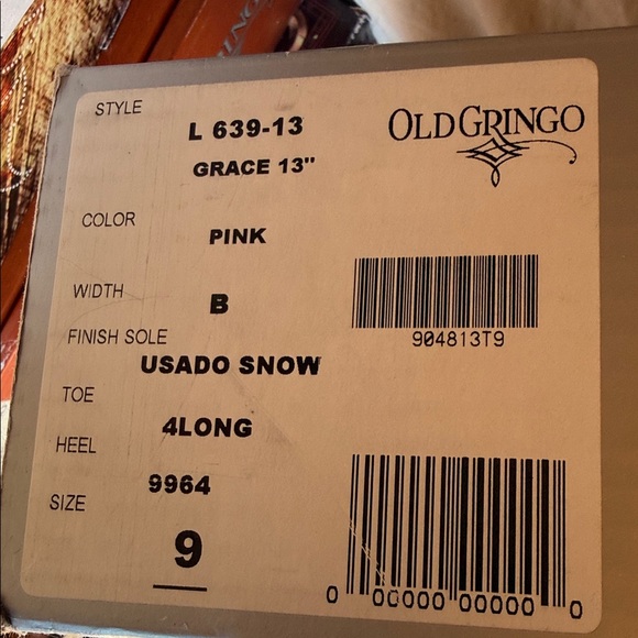 Old Gringo Pink and Gold Grace Boots - Picture 6 of 6